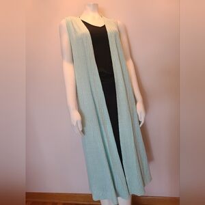 Mint green vest swim coverup
